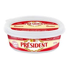 PRESIDENT BUTTER UNSALTED 250G